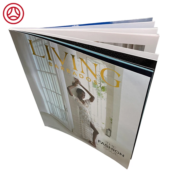 Quickly lead time luxury gold foil magazine big size book full color gloss lamination fashion magazine
