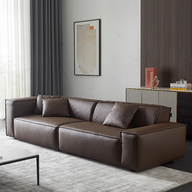 Fashion  design Leather Sofas Living Room Furniture Lounge Suite Genuine Leather Sofa Set