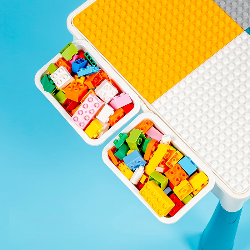 Multi-function Kids DIY Plastic Table Blocks Desk Block Building Kids, Building Block Tables, Block Building Tables