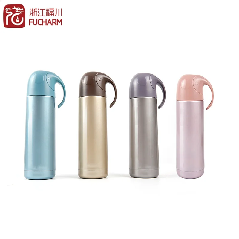 Creative elephant cover stainless steel thermos with handle