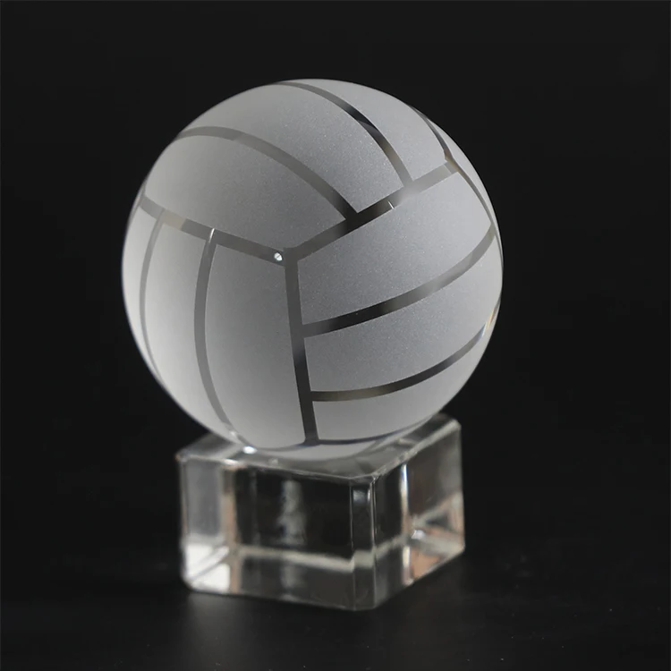 Custom designed home decor Decorated sports awards Basketball Trophies Crystal glass football