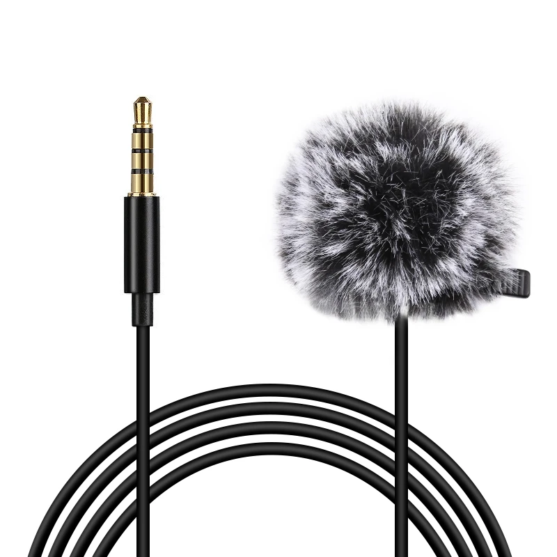 Factory Price PULUZ 1.5m 3.5mm Jack Lavalier Wired Condenser Recording Microphone and Accessories USB Microphone
