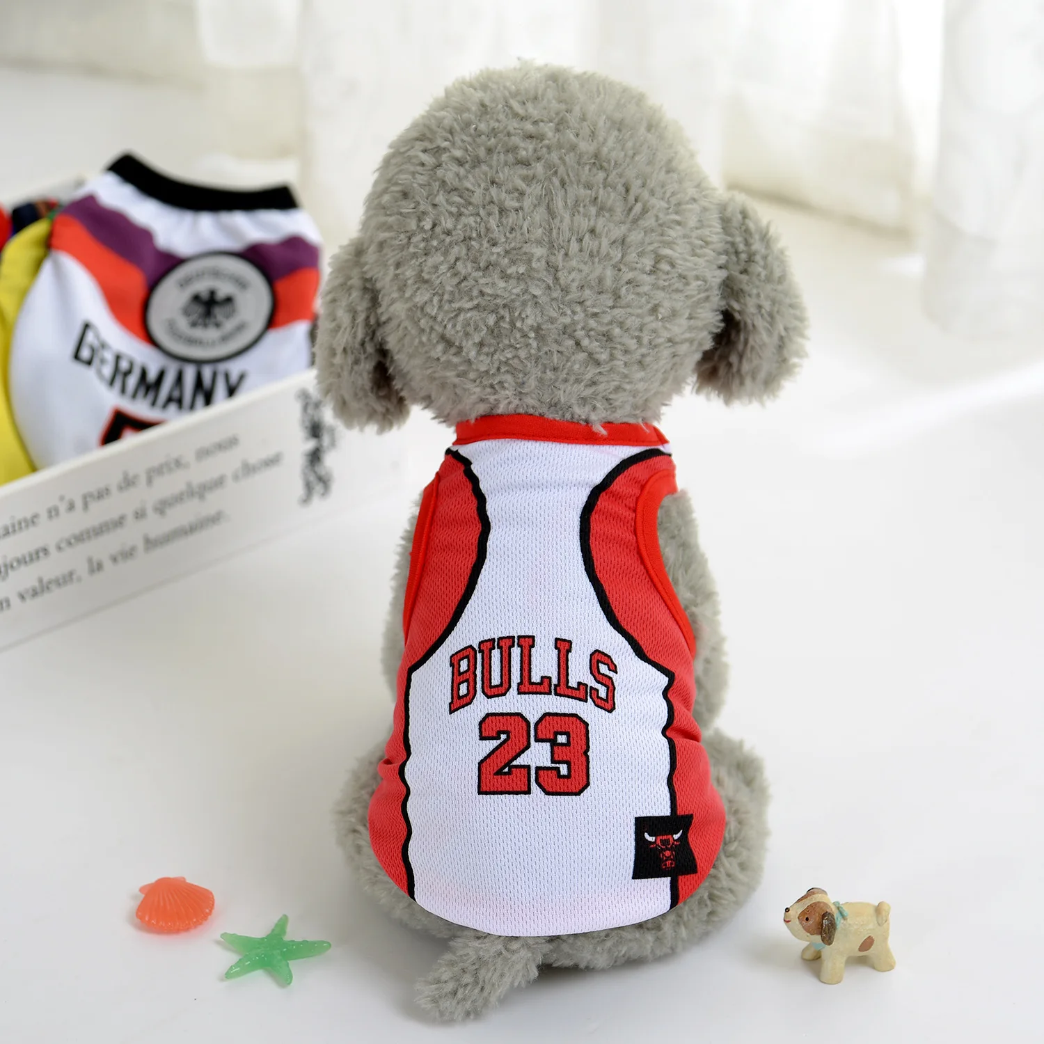 Football Number Summer Breathable Mesh Clothes Sports Shirts T-shirt Pet Clothes