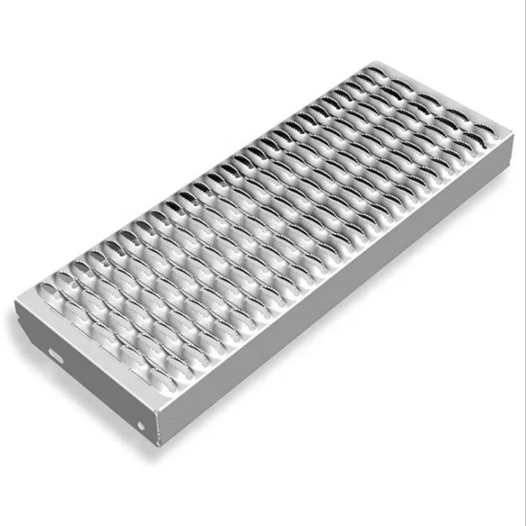 Chingo anti-skid Hot dipped galvanized grip strut decking, crocodile mouth checkered plate,serrated steel grating stair tread