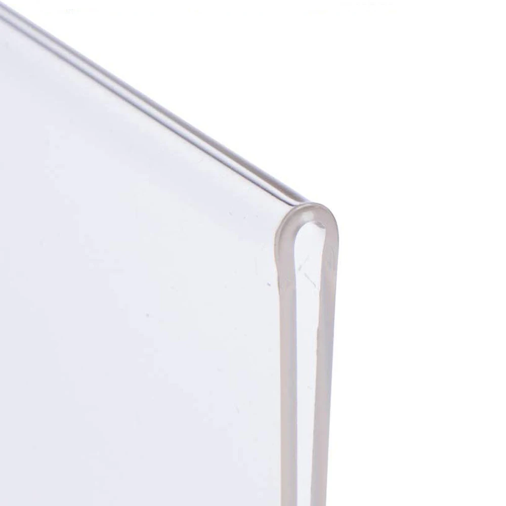 
Acrylic Desk Card with Tilt Back, Premium Portrait Advertising Stand Dining Table Menu Card Transparent Picture Frame 