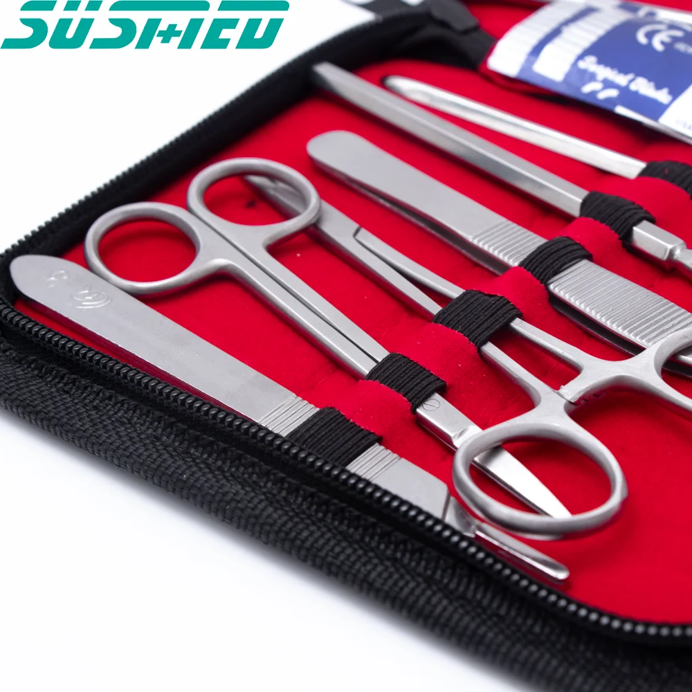 Cheap Price Medical Vet Student Suture Practice Training Kit Dissection Set Surgical Instruments Dissection Kits