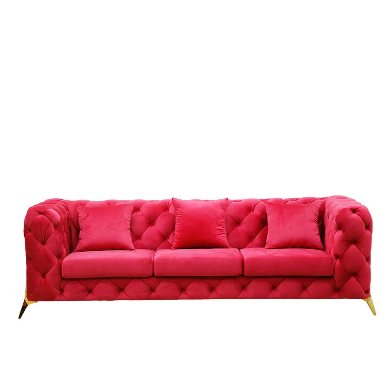 Роскошный кожаный диван chesterfield комплект офисного дивана 3 2 1 современный дизайн гостиной бархатный и для влюбленных