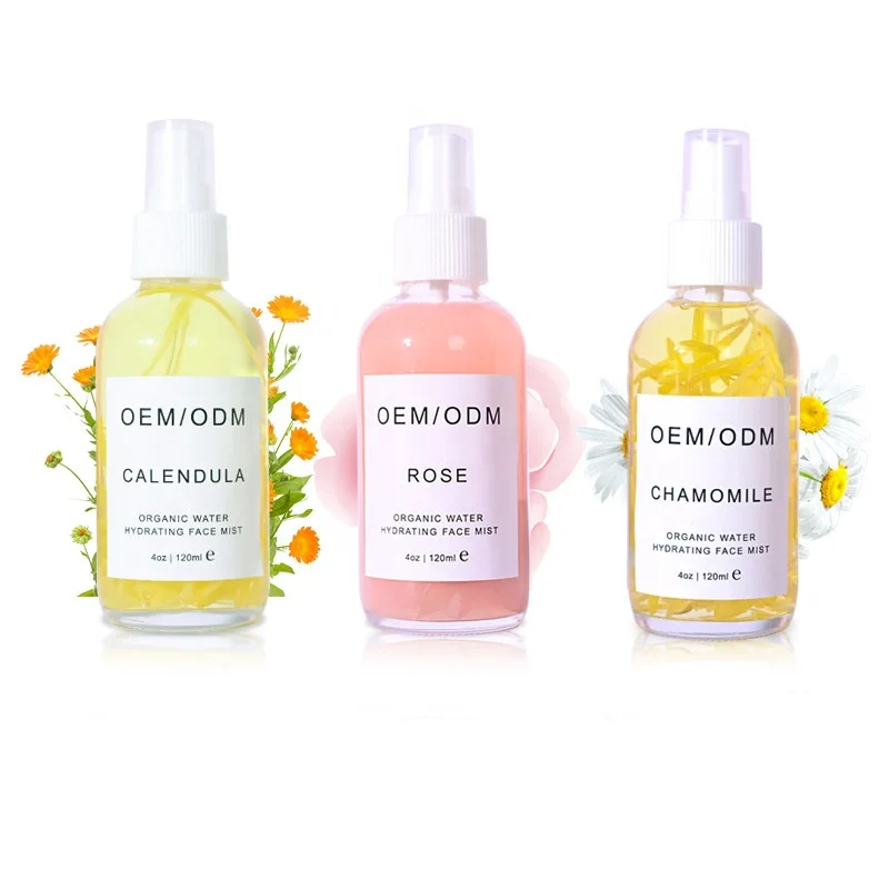 OEM Private Label Wholesale Moisturize Organic Rosewater Facial Mist Women Whitening Skin Care OEM Face Rose Water/Rose Toner