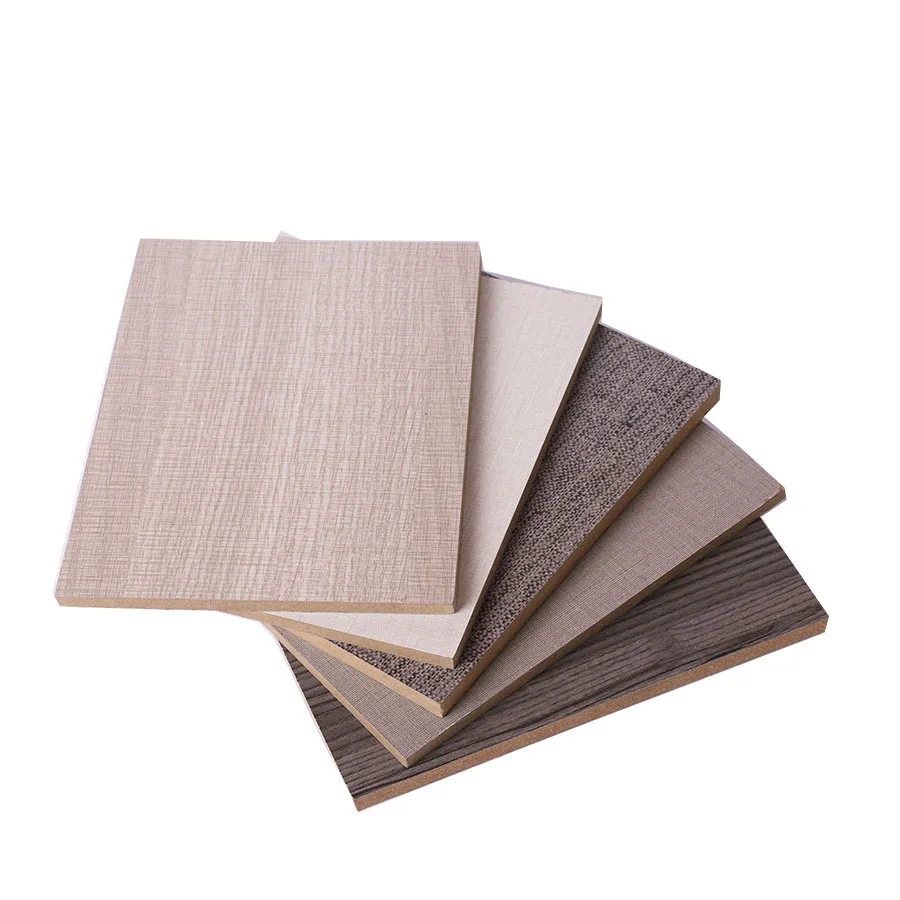 High quality wood grain color mdf board 18mm melamine laminated mdf