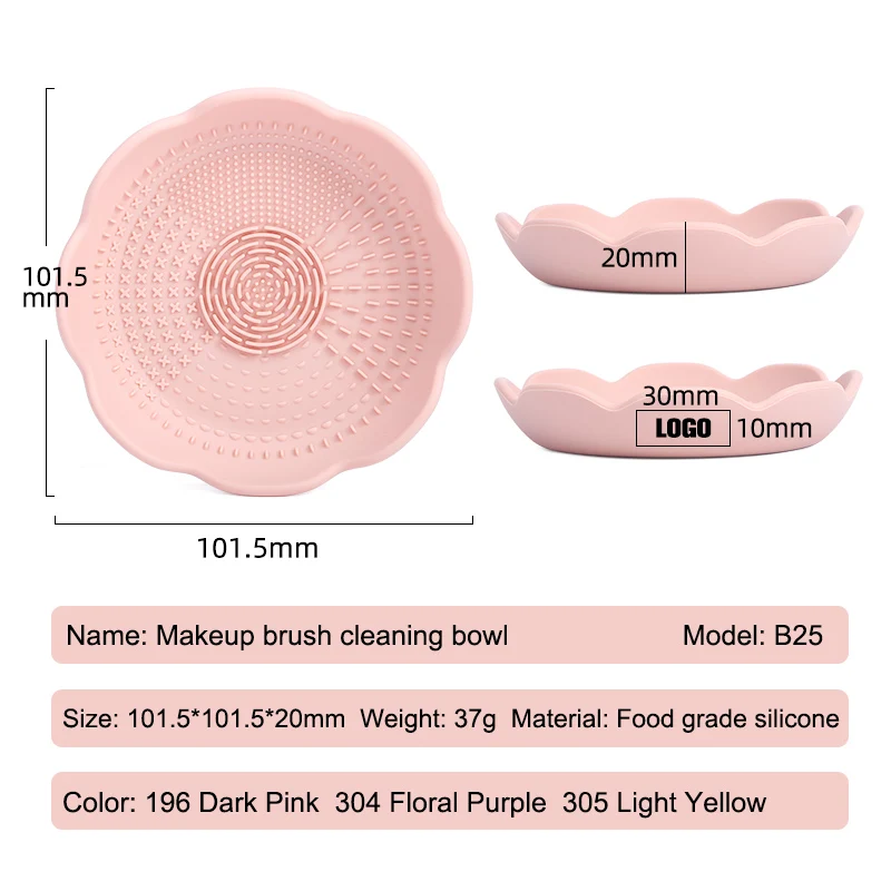 Hot Sale Limpiador De Brochas De Maquillaje Holder Make Up Tool Cleansing Pads Mat Dryer Bowl Silicone Makeup Brush Cleaner