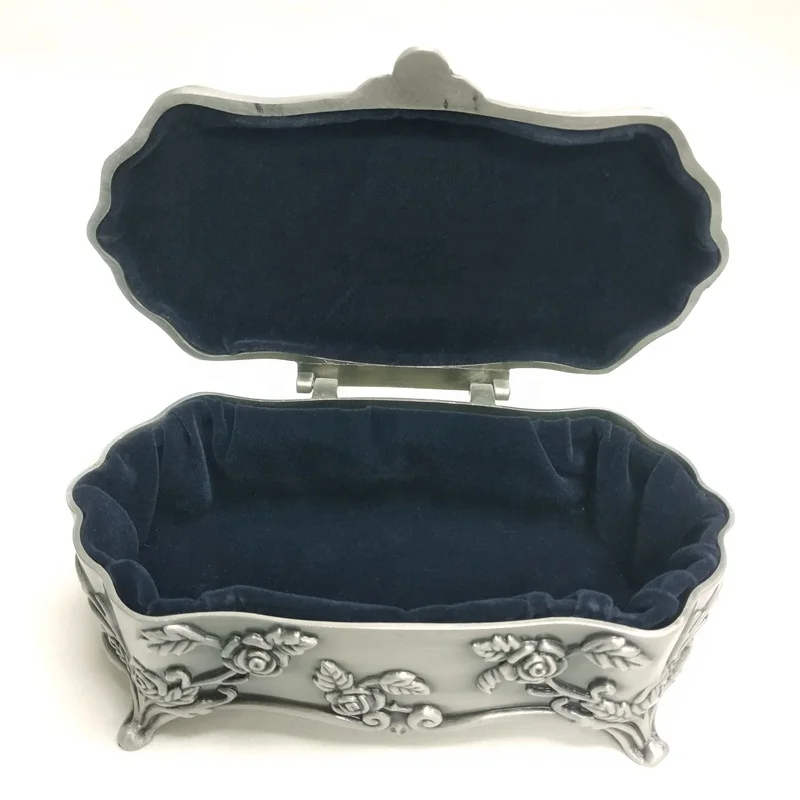 Fashion Zinc Alloy Jewelry Box With Roses