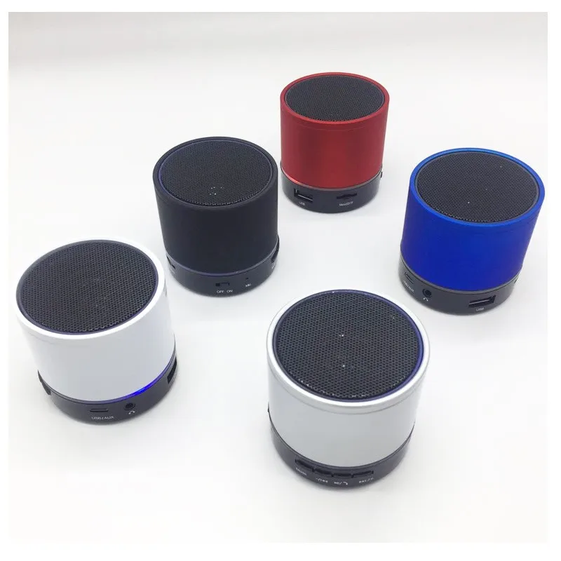 cheapest promotion gifts mini round speaker wireless giveaway waterproof speaker with handfree TF card and FM Radio S10 #