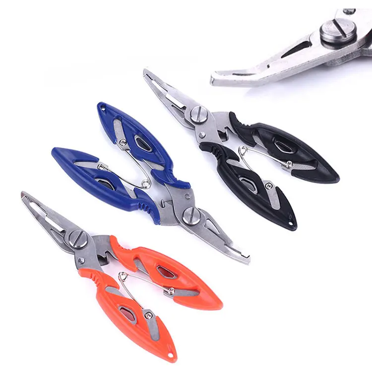 Dropshipping Stainless steel curved fishing pliers 3 colors 60g Multifunctional lure clamp