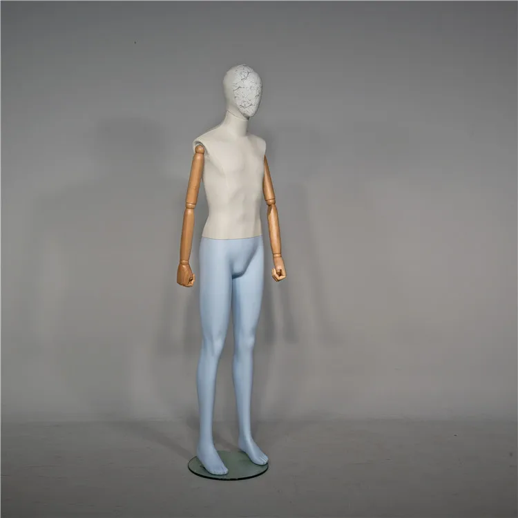 Best Selling Wooden Articulated Arms Velvet Fabric Tailoring Foam men Dummy Mannequin for clothing stores
