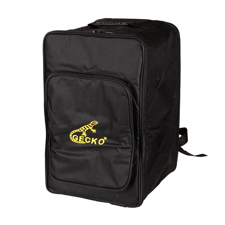 GECKO CL19WJ Cajon box drum wholesale price Zingana wood Zebrawood birch wood cajon drum with steel string