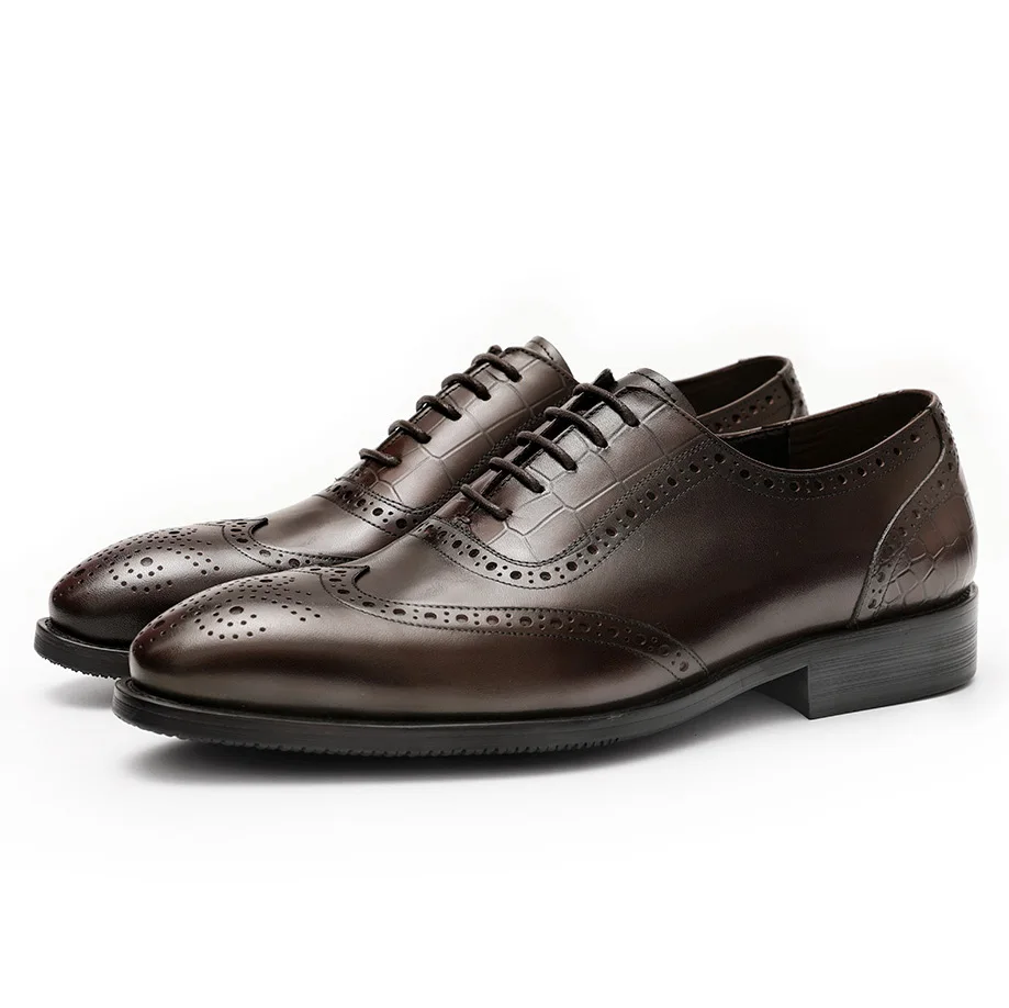  Wholesale Luxury Custom Genuine Leather Dress Shoes Men For