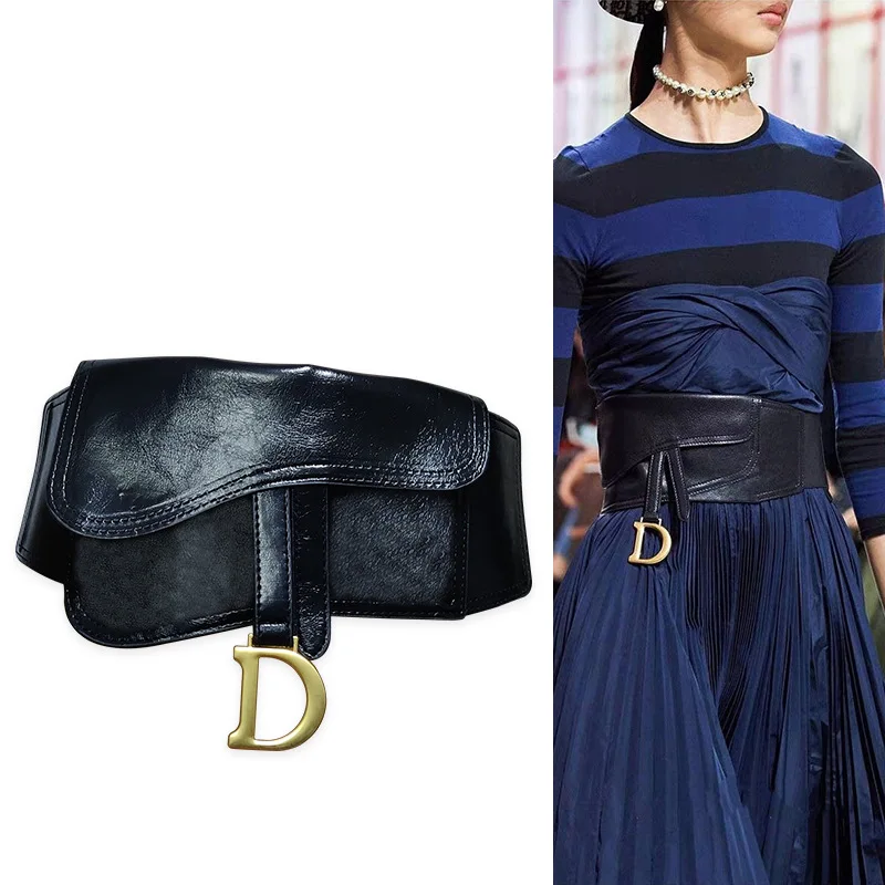 Wide Elastic Black Corset Belt Plus Size Designer Belts For Women Big Waistband Luxury Stretch Cummerbunds Slimming