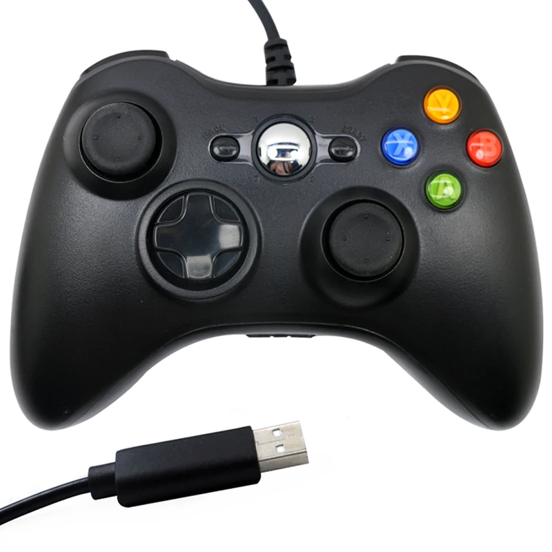 
Wired Xbox 360 Controller Gamepad for windows 10 Compatible with Microsoft Xbox one Slim/Windows/PC (Black) 