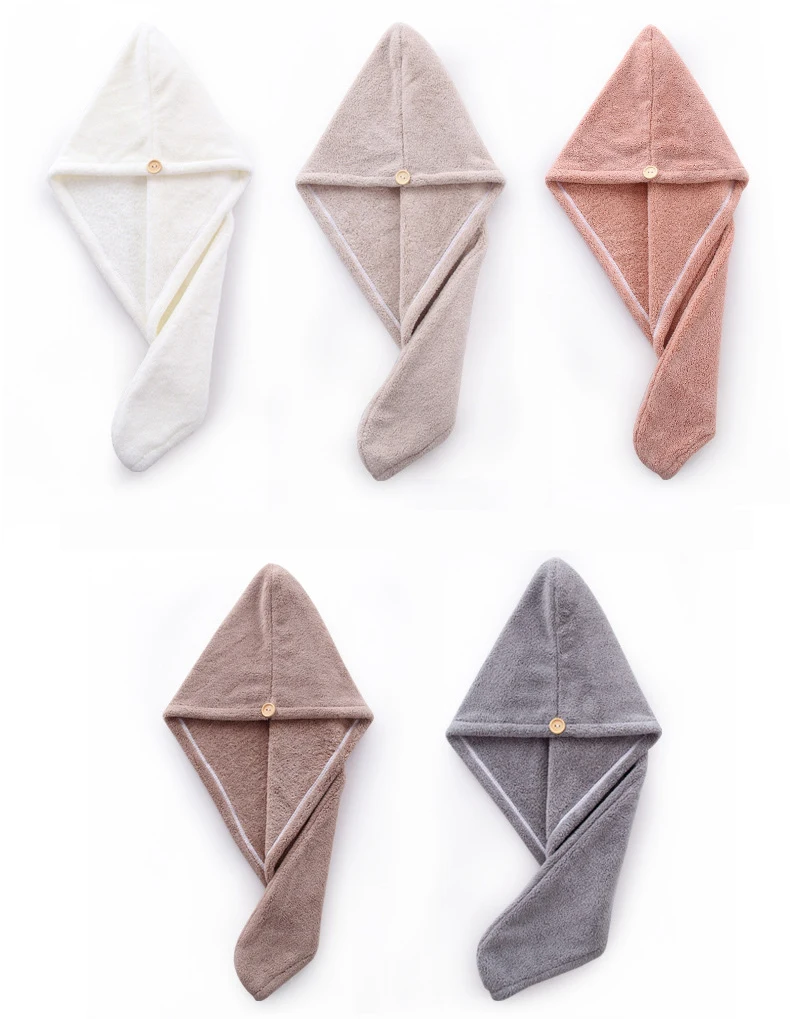 MOQ 1PC custom embroidery logo super absorbent quick dry wrap microfiber hair drying turban salon towel