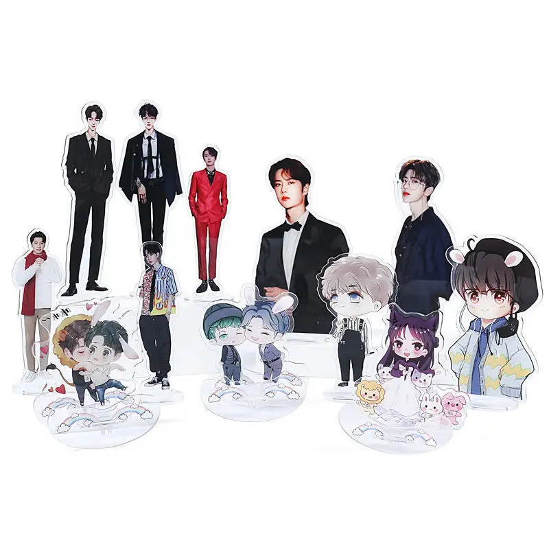 HUANDAO Personalized Custom Genshin Impact Figure Acrylic Standee Clear Genshin Impact KPOP Keychain Acrylic Charms