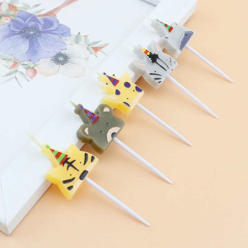 Factory Price Kids Flip Flop Slippers Birthday Candle Decorative With Animal Heads Shape