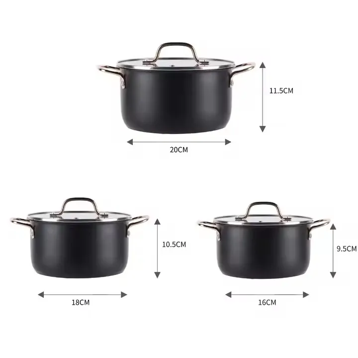Cooking Pot Set Cookware Sets Cookingware Ollas Stainless Steel Saucepan Casseroles Pot and Pan Set