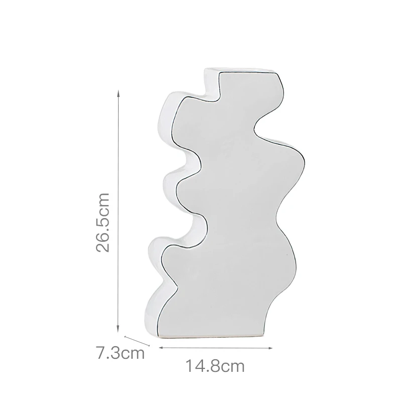 Original Design Creative Modern Ceramic Vase Cheap White Indoor Decorative Flower Vase For Home Decor