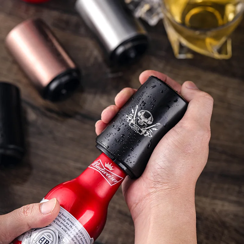 Press the Automatic Beer Bottle Opener Portable Bar Tools Wine Beer Soda Openers Stainless Steel