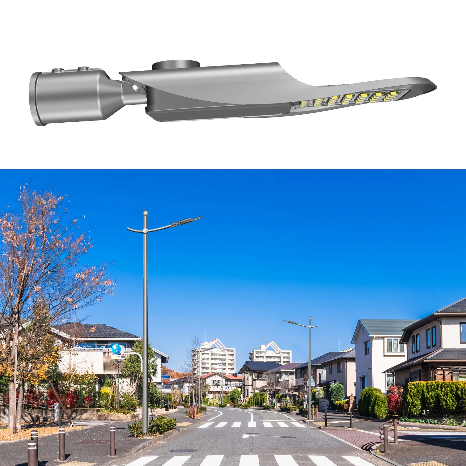 30W 50W 60W 80W 100W 120W 150W 180W 200W High light efficiency ENEC CE Certification Aluminum body  LED Street Light