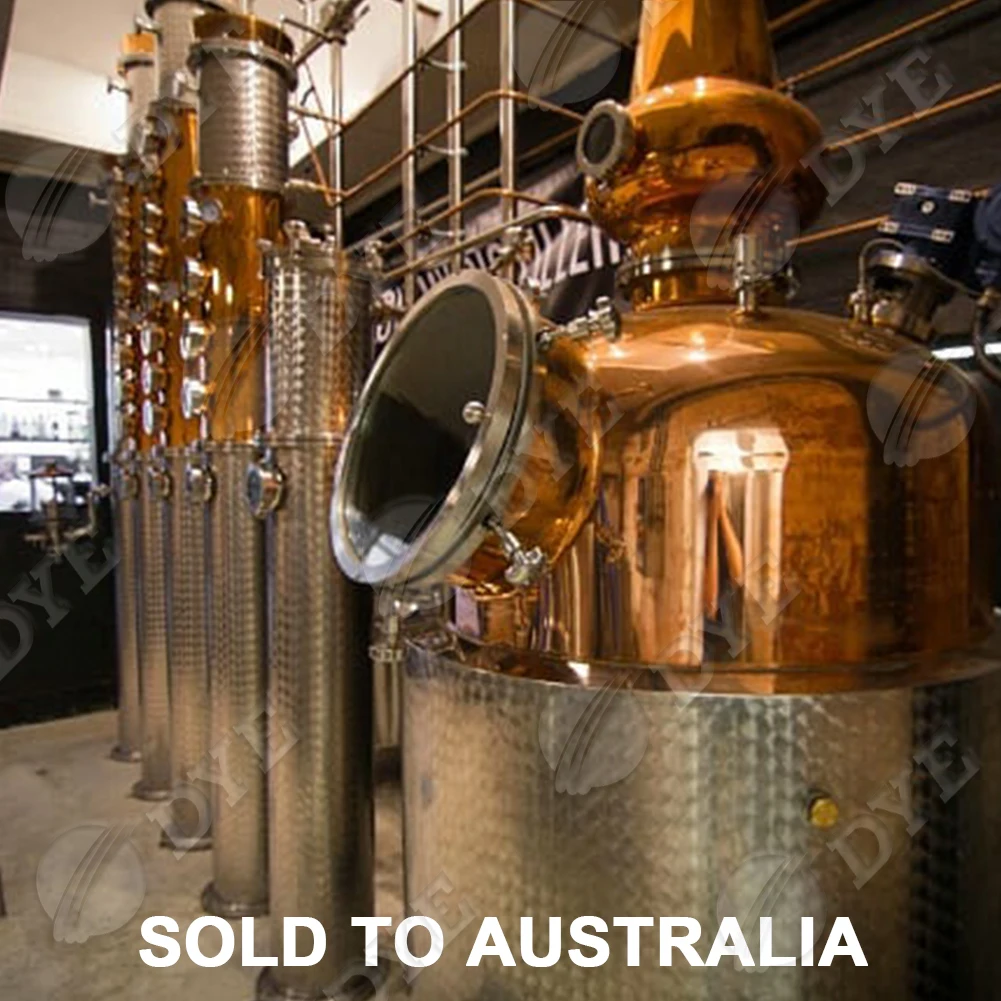 DYE 500L alambique hybrid still helmet reflux Колонка para ресторанте
