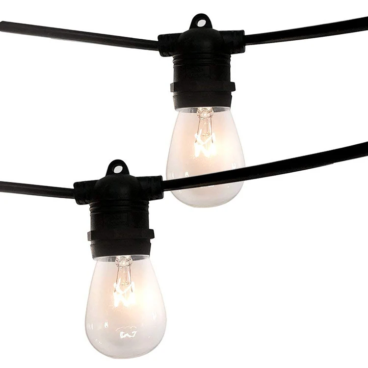 Christmas String Light Replaceable S14 G45 A19 ST64 G80 LED Filament Bulb with  E27 Socket Patio LED Christmas G45 String Light