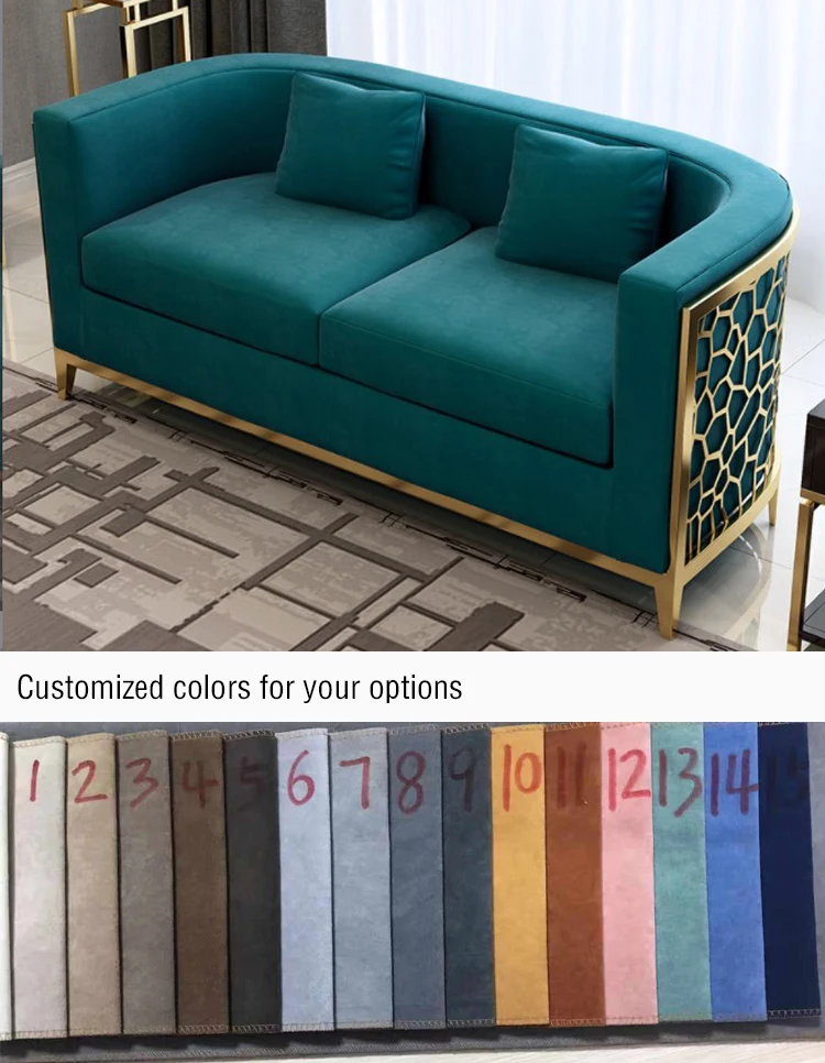 Lower price factory direct popular green velvet mid century couch living room sofa home designer furniture