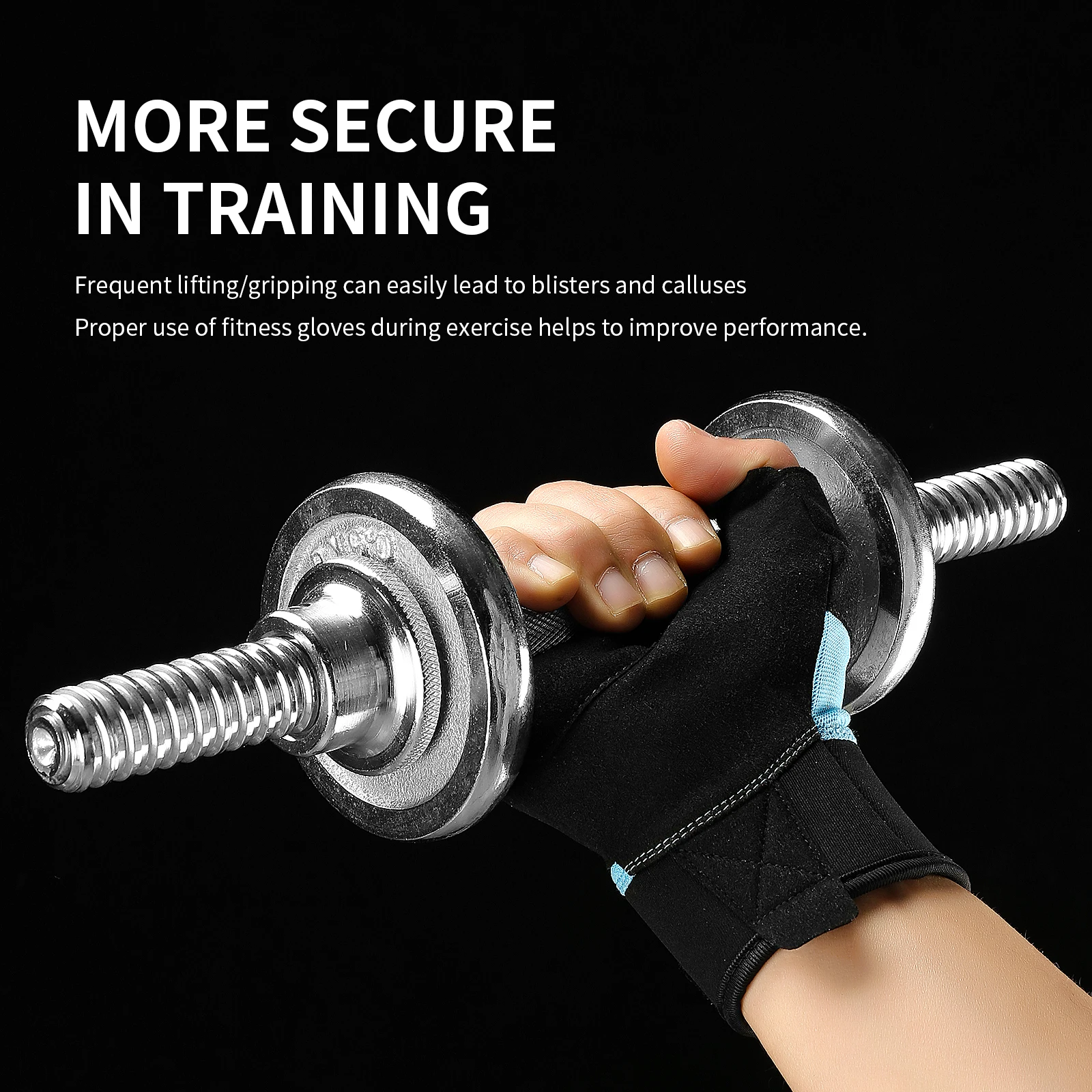 Breathable Workout Glove Wear-Resistant Outdoor Sports Gym Weightlifting Glove EVA Palm Pad Shockproof Fitness Glove for Racing