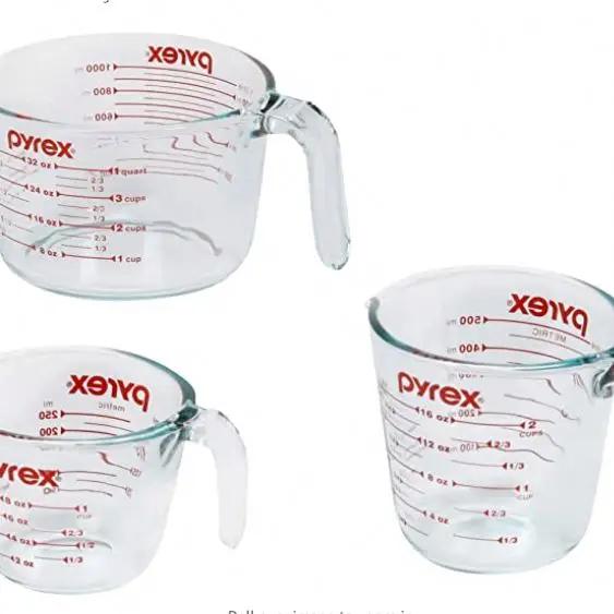 Набор стеклянных мерных стаканов, 3 шт., микроволновая печь и духовка, безопасная прозрачная