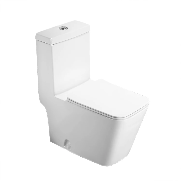 Hot Sale High Quality Bathroom Sanitary Ware  Factory Price Strap Siphonic Flush One Piece Toilet