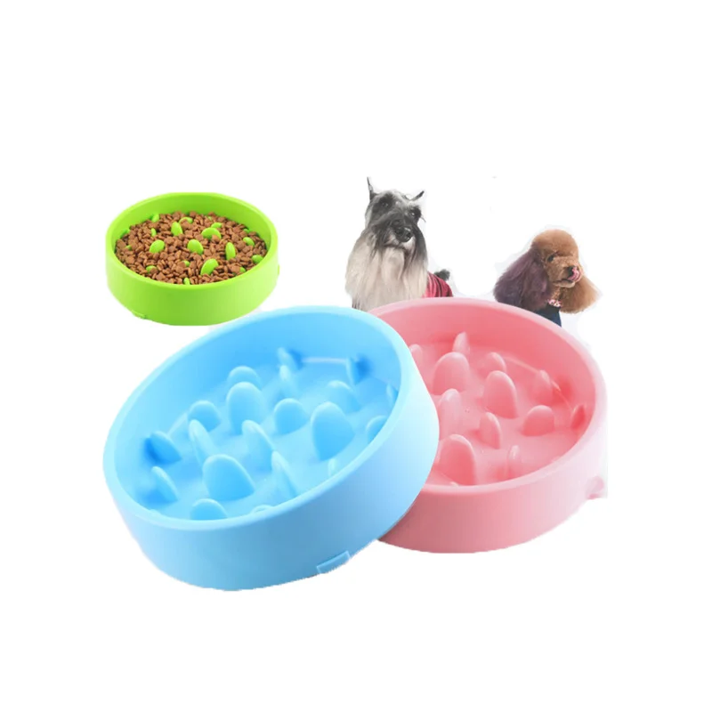 Wholesale Nonslip plastic cat bowl Cat Water Food Bowl Dish With Rubber Base Colorful Durable Dog Pet Food Feeder