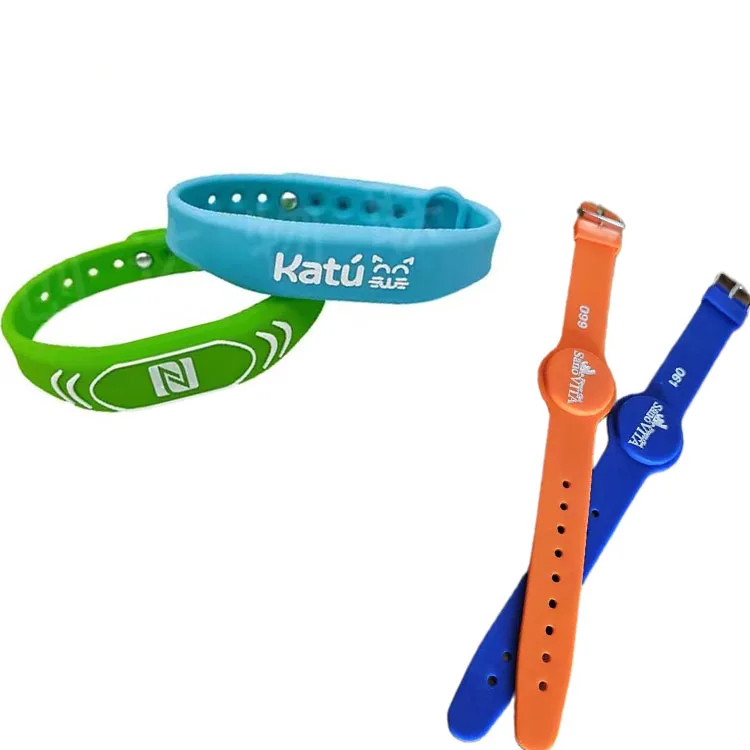RFID QR NFC Silicone Wristband RFID Artisanal Silicone Bracelet NFC Bracelets Wristbands