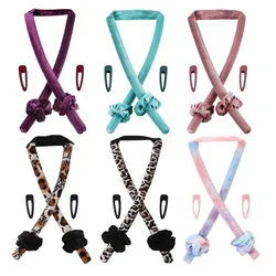 Бигуди для волос jumbo, плойка с большим цветочным узором из мягкого атласа, беспроводной набор розовых инструментов