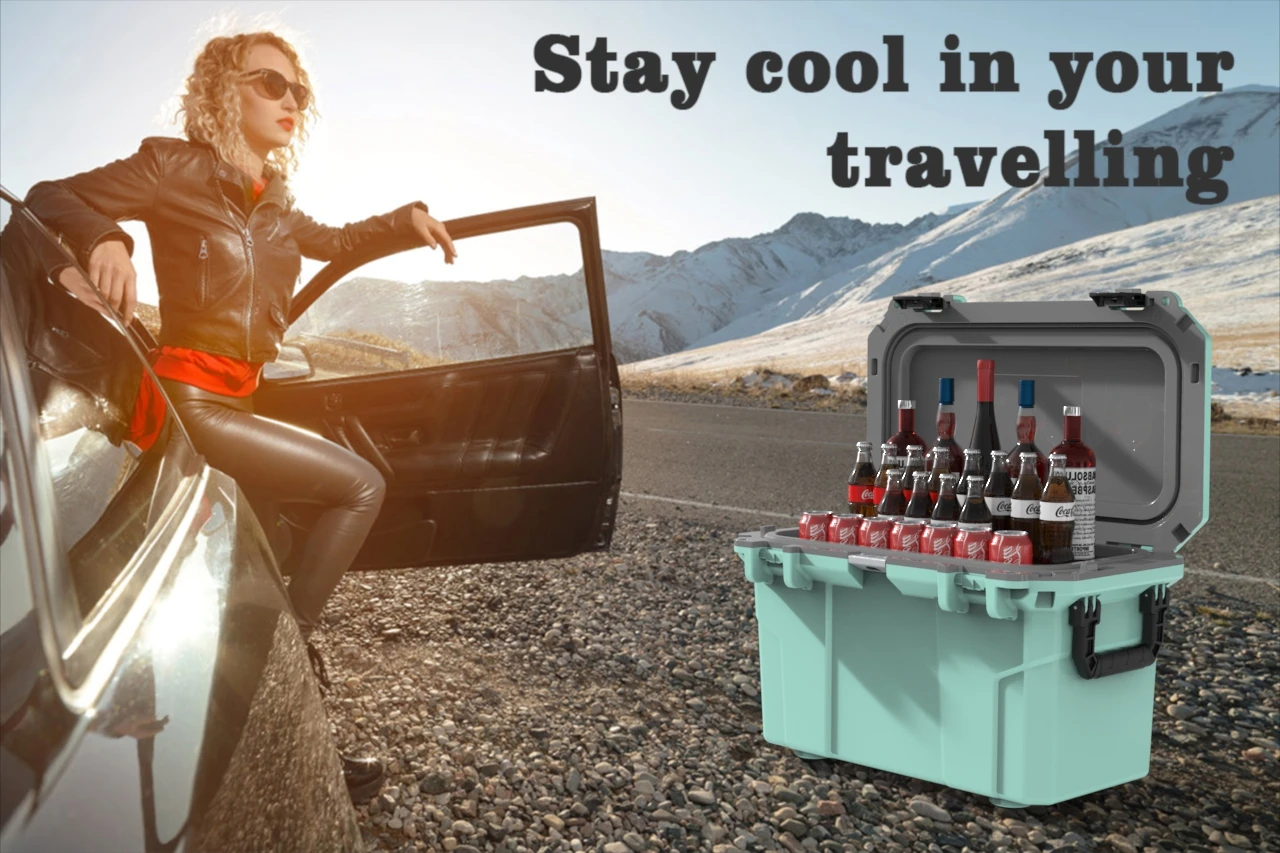 Factory Price 30l 50l 70l Large Cooler Box Camping Rotomolded Coolers Ice Chest Special Shape Fishing Customized Ice Cooler