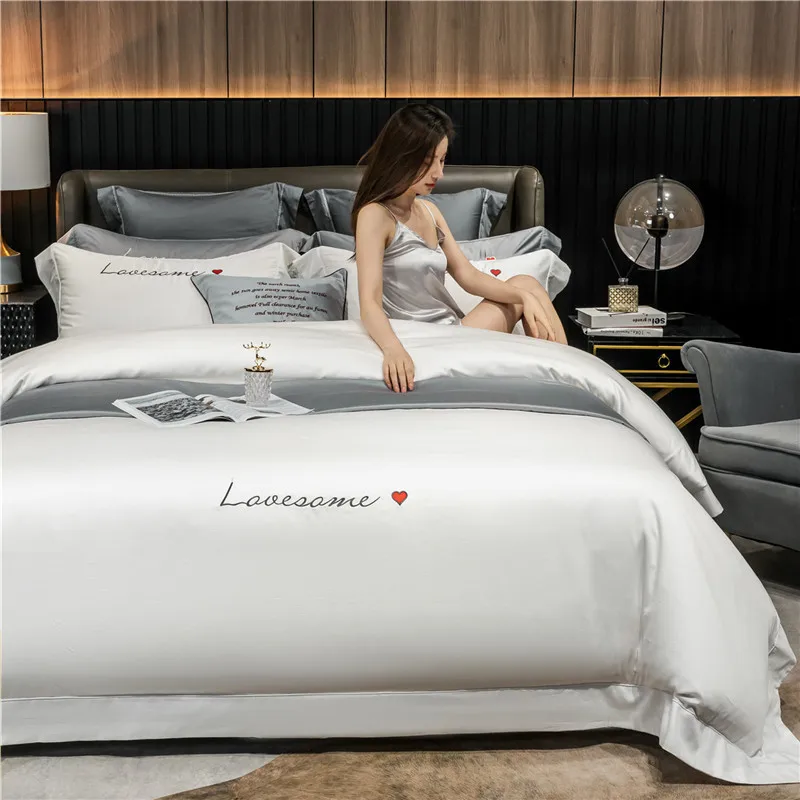 High Quality Collection Luxury Home Bed Set Comfortable  Soft Summer cool 100% EUCALYPTUS Lyocell fabric  bedding sheet sets