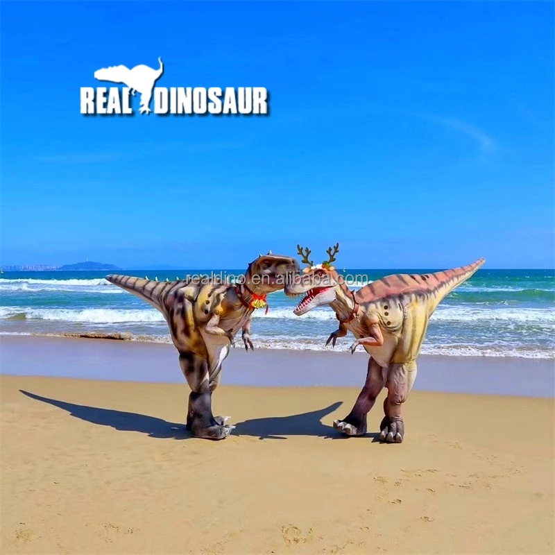 Sea beach performance walking with dinosaur custom adult dinosaur costume