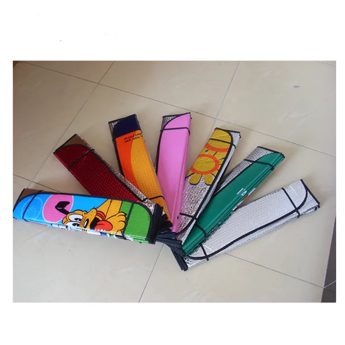 2023  cartoon cute PE BUBBLE CAR SUNSHADE   Front Windshield SunShade  keeps  cool