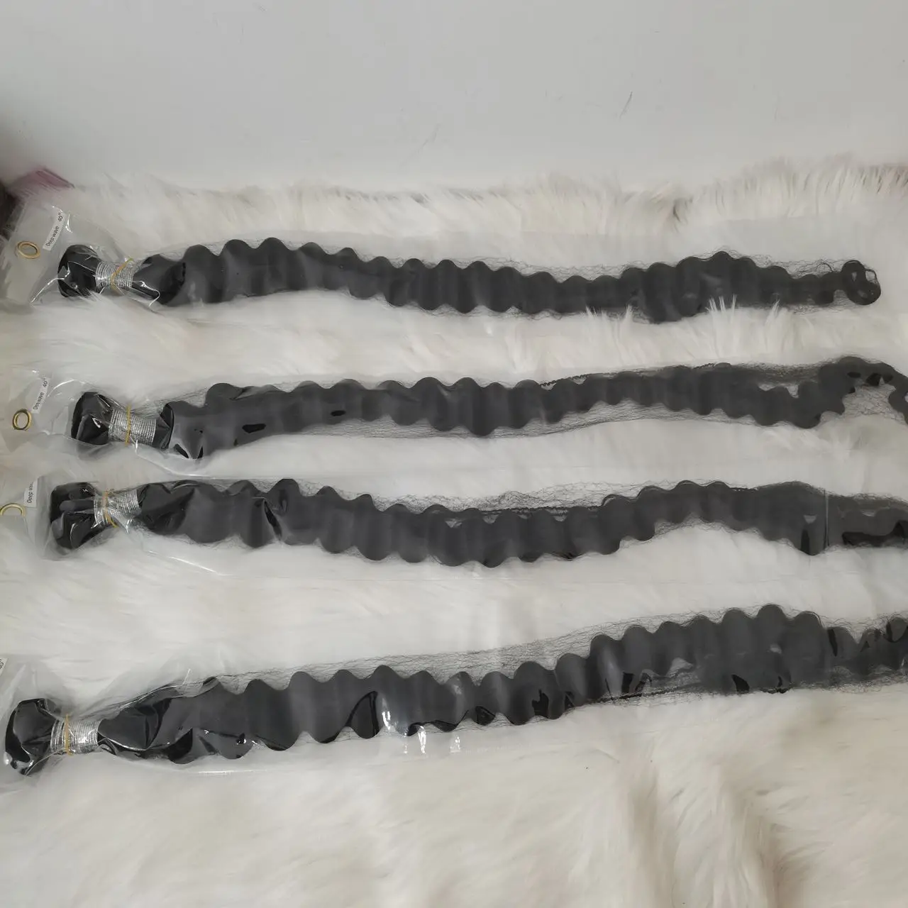 Amara Good Quality cuticle align deep wave bundles deep wave hair bundles 5x5 closure high quality deep wave bundles