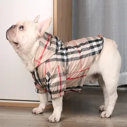 Spring Lattice Luxury Pet Jacket Designer  Autumn Coat For Large Medium Small Dog Classic Brand Fashion Clothes Apparel
