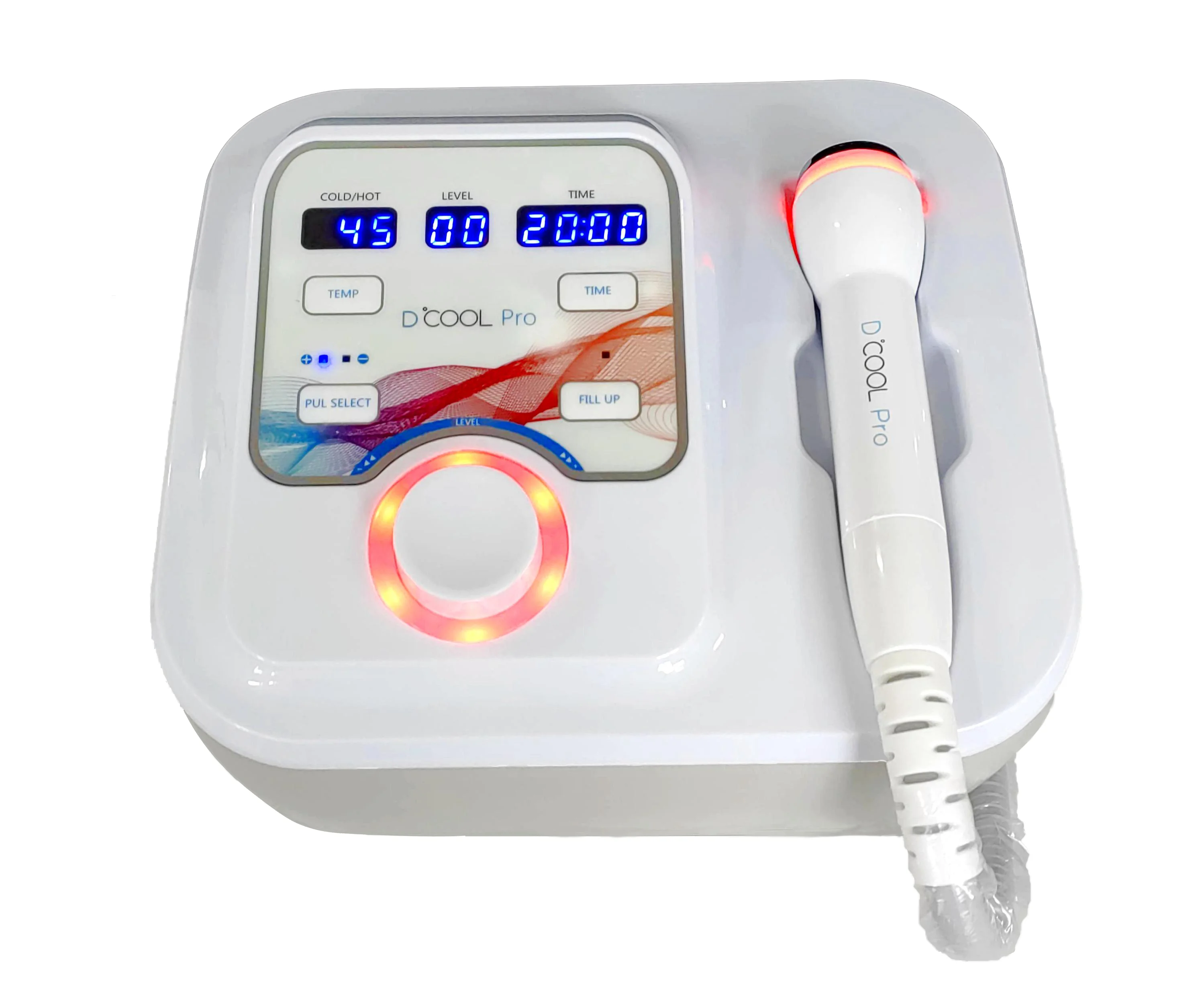 D Cool Pro Cold Warm Electroporation Cryo Skin Cooling FreezingImported Pump Dcool Pro Handles With Red And Blue Light