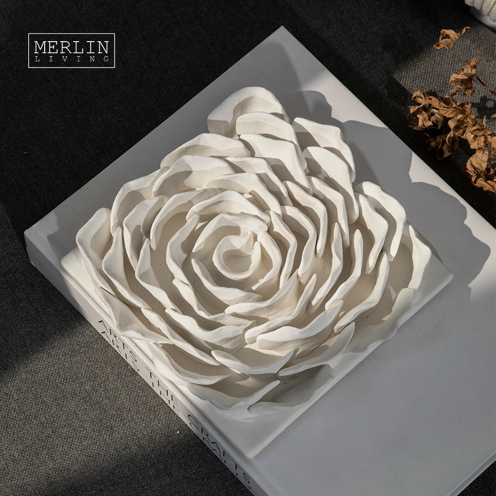 Merlin Living Handmade Ceramic Wall Art Square Frame Hanging Painting Ceramic Decoration Chaozhou Ceramic Factory Wholesale