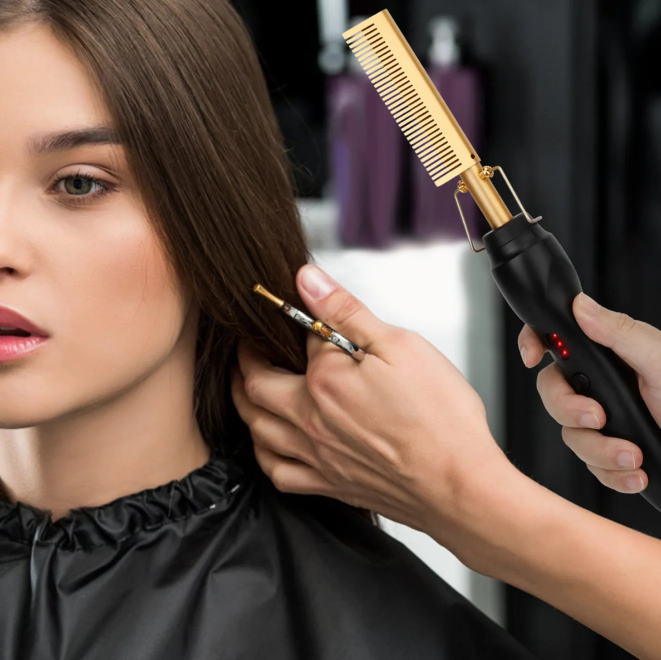 Hot Comb,Electric Heating Comb,Hot Comb Hair Straightener