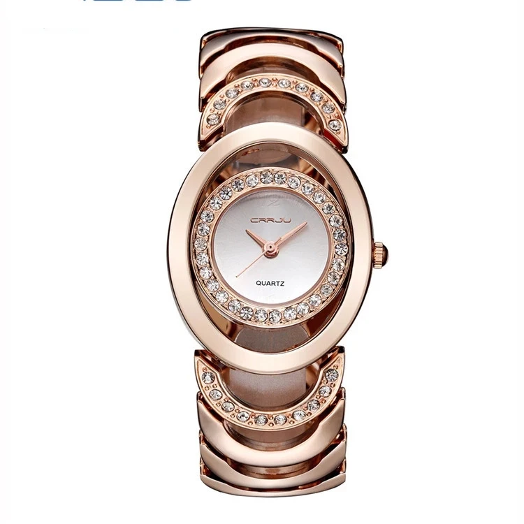 Top seller ladies gold wrist watch women watch luxury quartz stainless white label wrist watches for woman 904l stainless steel