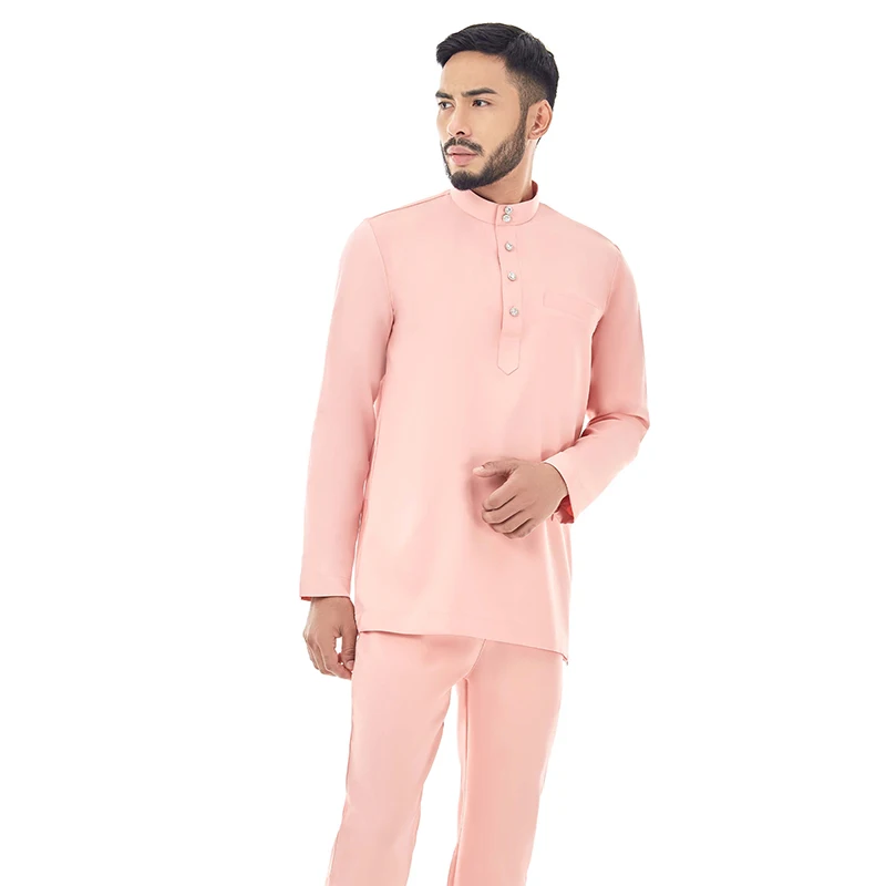 Cotton T-Shirt For Men Style Muslim Male Dress Kaftan Djellaba Jubbah Islamic Clothing Ramadan Eid Lucknowi Kurta