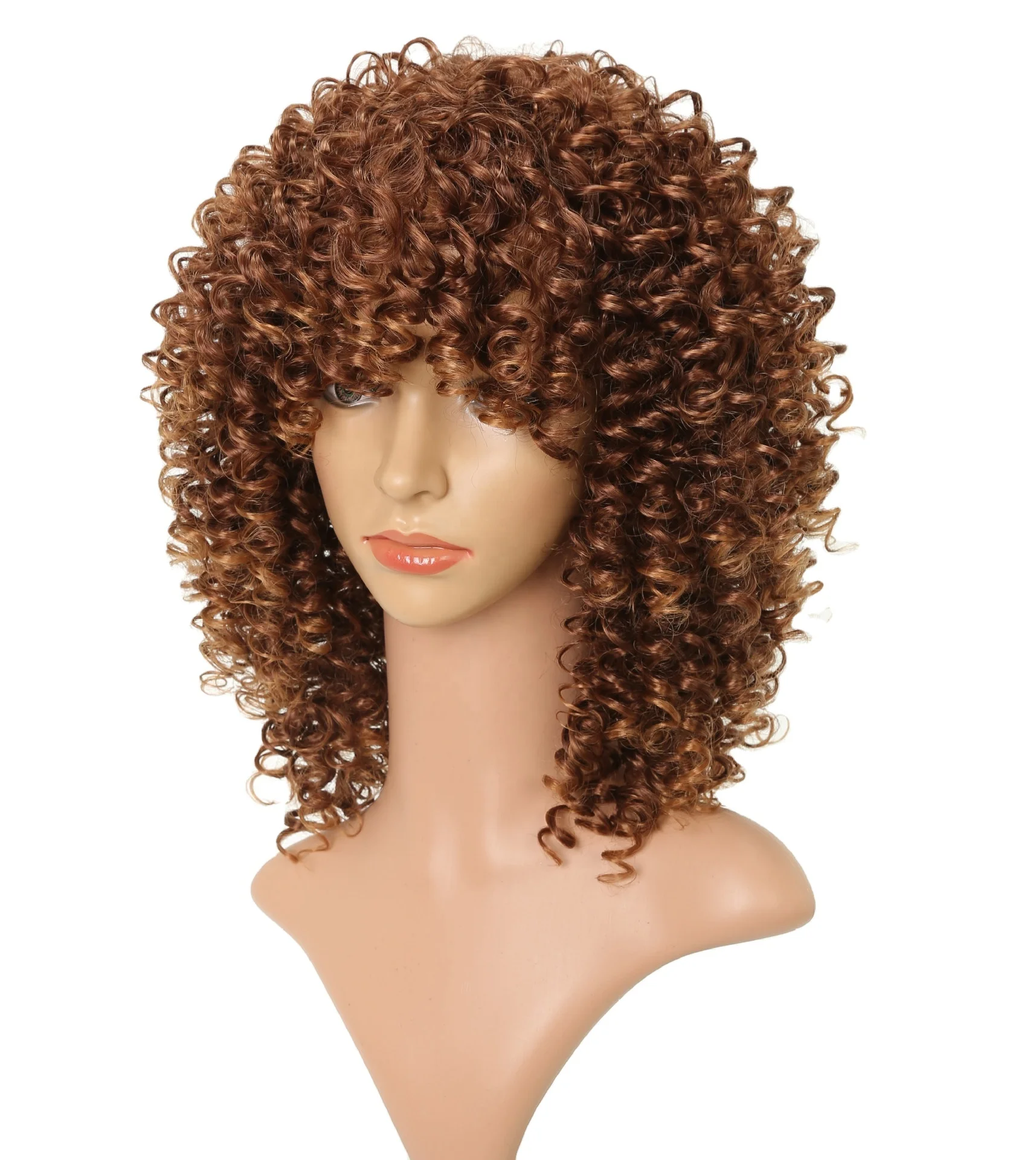 
Amazon hot sale slightly frizzy perm wig synthetic wigs manufacturers wholesale 